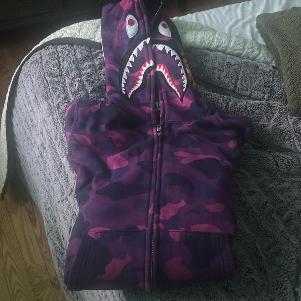 Bape camo hoodie purple